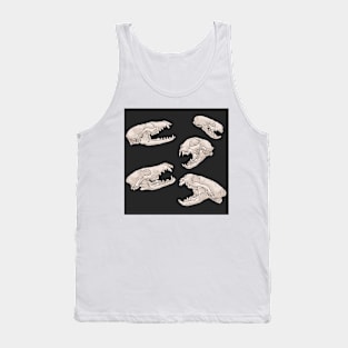 North American Predator Skulls Black Tank Top